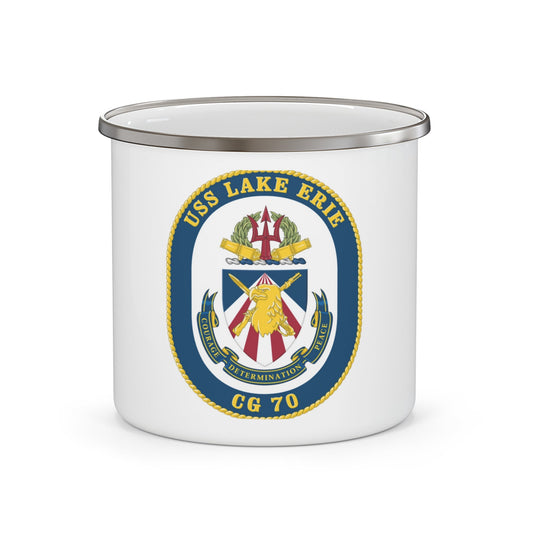 USS Lake Erie CG 70 Crest (U.S. Navy) Enamel Mug 12oz-12oz-The Sticker Space