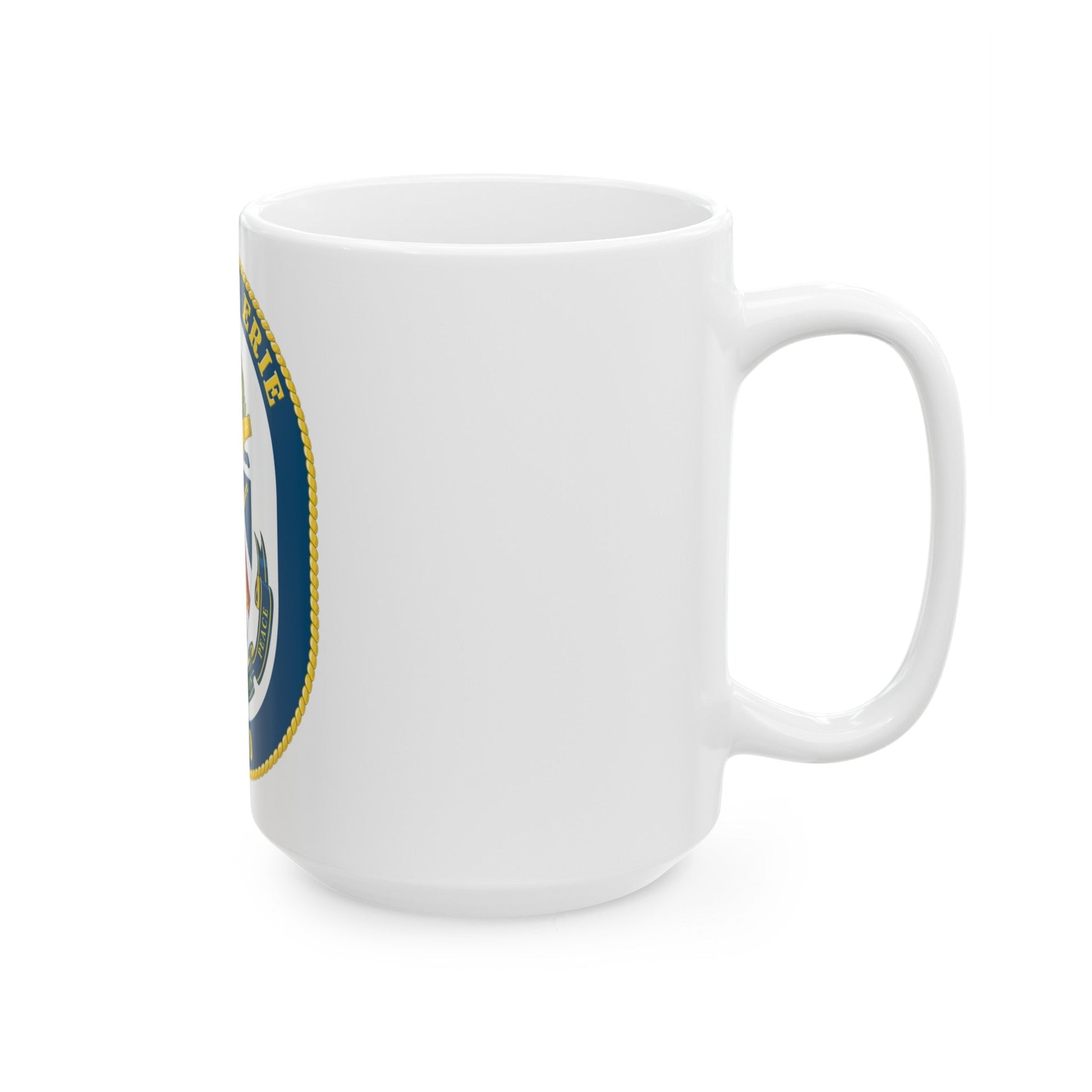 USS Lake Erie CG 70 Crest (U.S. Navy) White Coffee Mug-The Sticker Space