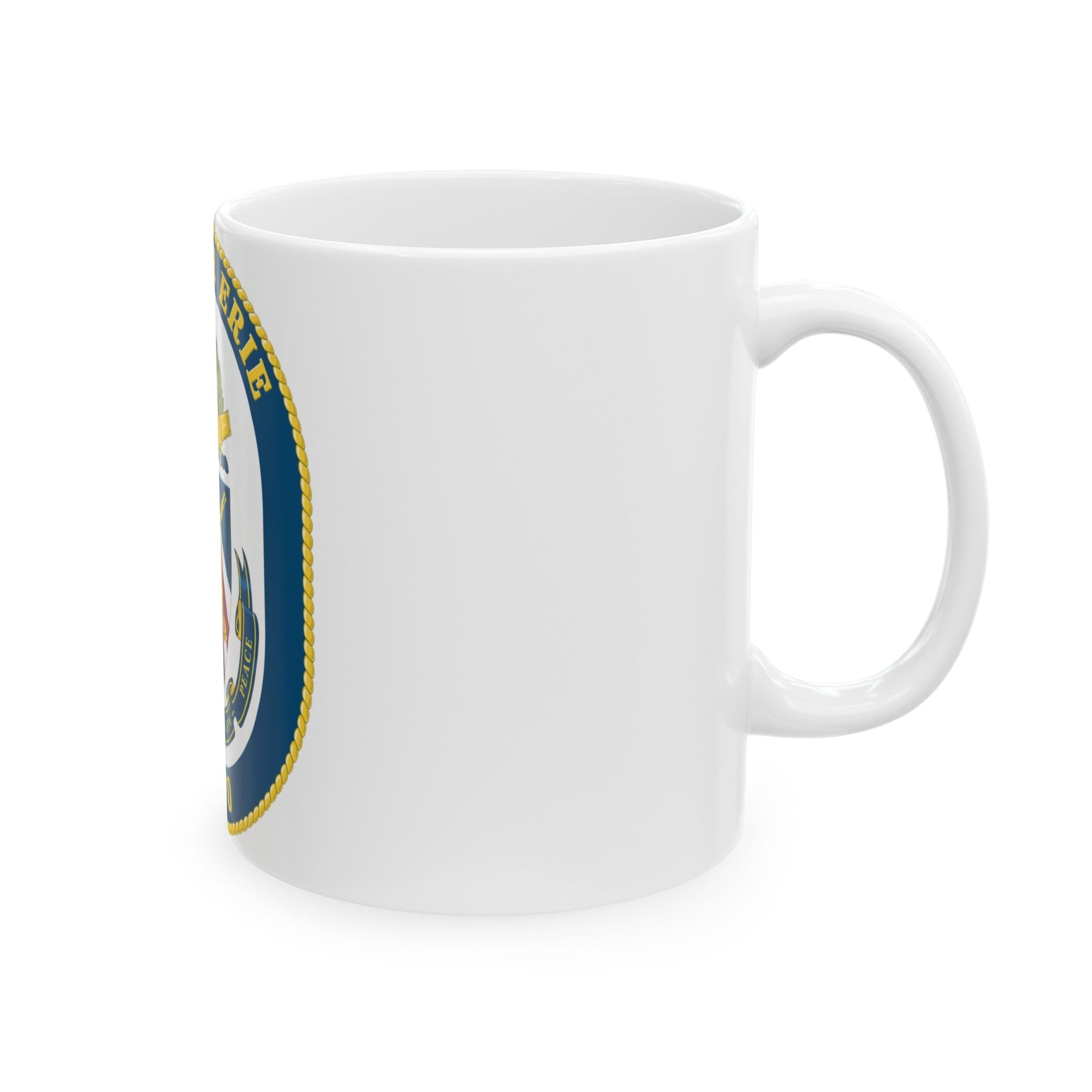 USS Lake Erie CG 70 Crest (U.S. Navy) White Coffee Mug-The Sticker Space