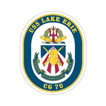 USS Lake Erie CG 70 Crest (U.S. Navy) STICKER Vinyl Die-Cut Decal 6 Inch - The Sticker Space