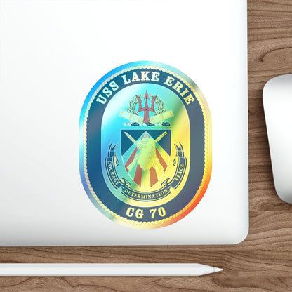 USS Lake Erie CG 70 (U.S. Navy) Holographic STICKER Die-Cut Vinyl Decal-The Sticker Space