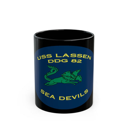 USS Lassen DDG 82 Sea Devils New 2018 (U.S. Navy) Black Coffee Mug-11oz-The Sticker Space