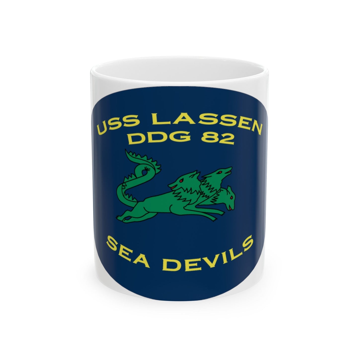 USS Lassen DDG 82 Sea Devils New 2018 (U.S. Navy) White Coffee Mug-11oz-The Sticker Space