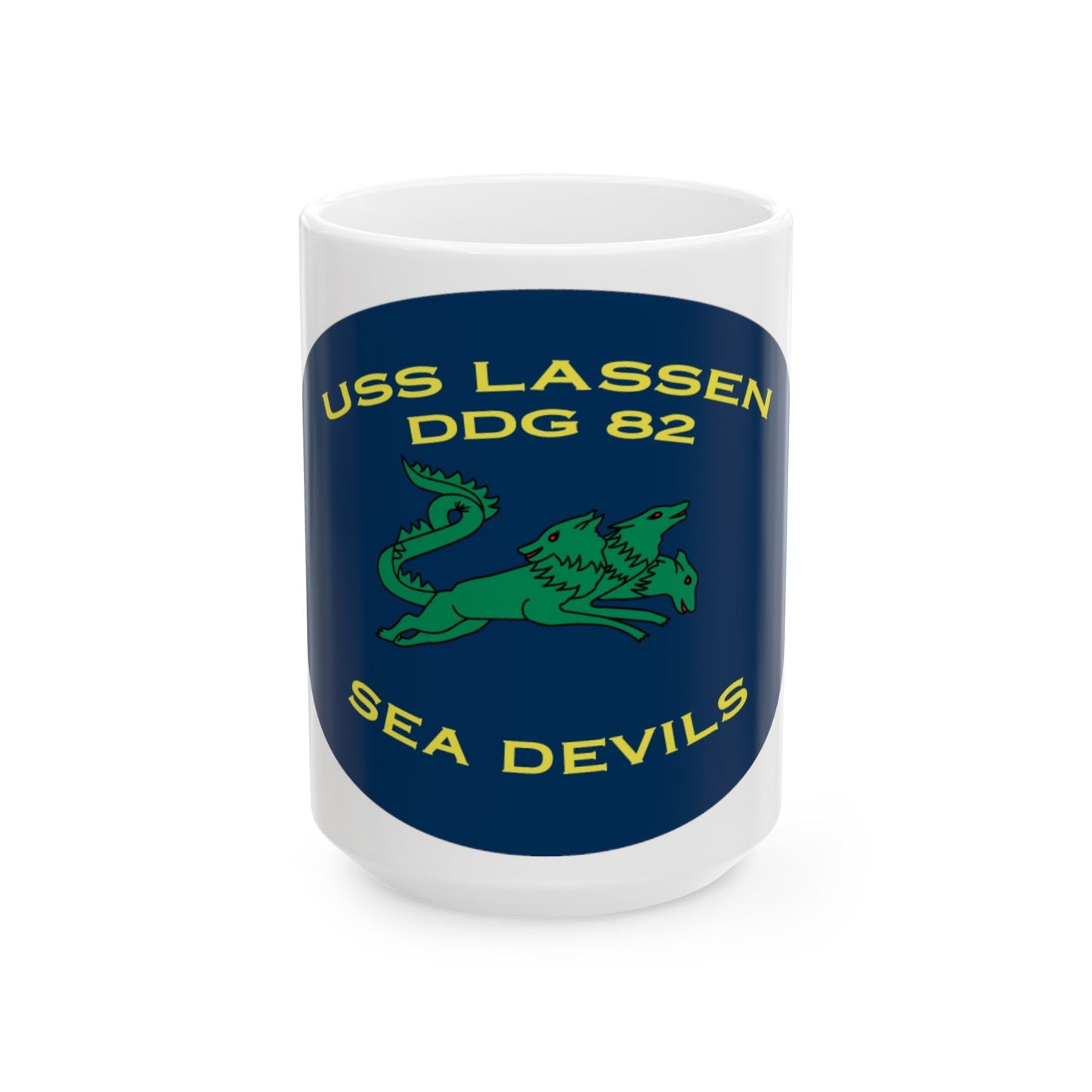 USS Lassen DDG 82 Sea Devils New 2018 (U.S. Navy) White Coffee Mug-15oz-The Sticker Space