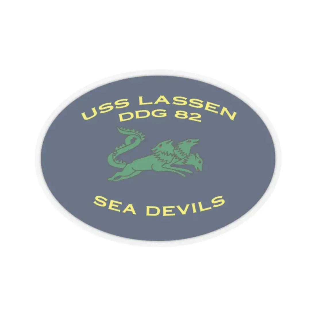 USS Lassen DDG 82 Sea Devils New 2018 (U.S. Navy) STICKER Vinyl Kiss-Cut Decal 2 Inch Transparent - The Sticker Space