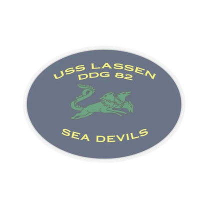 USS Lassen DDG 82 Sea Devils New 2018 (U.S. Navy) STICKER Vinyl Kiss-Cut Decal 2 Inch Transparent - The Sticker Space