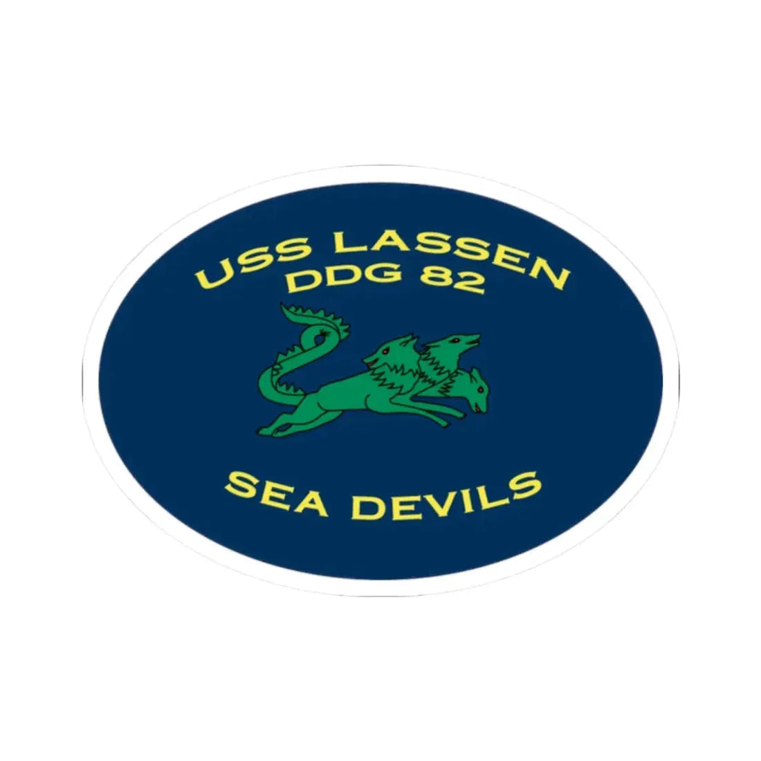 USS Lassen DDG 82 Sea Devils New 2018 (U.S. Navy) STICKER Vinyl Kiss-Cut Decal 2 Inch White - The Sticker Space