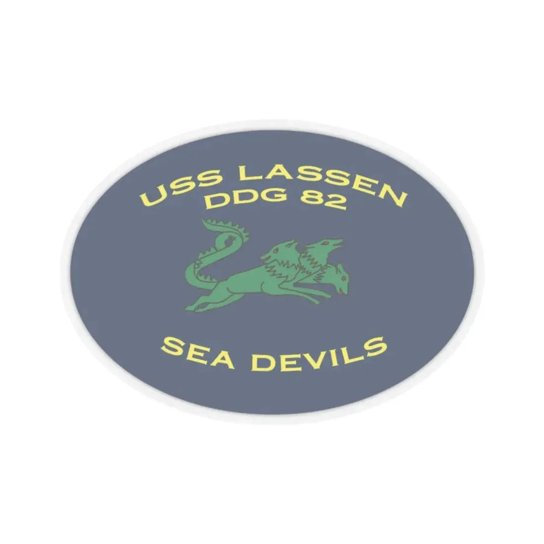 USS Lassen DDG 82 Sea Devils New 2018 (U.S. Navy) STICKER Vinyl Kiss-Cut Decal 4 Inch Transparent - The Sticker Space