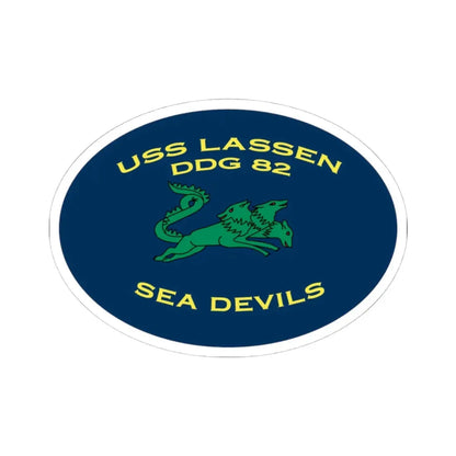 USS Lassen DDG 82 Sea Devils New 2018 (U.S. Navy) STICKER Vinyl Kiss-Cut Decal 4 Inch White - The Sticker Space