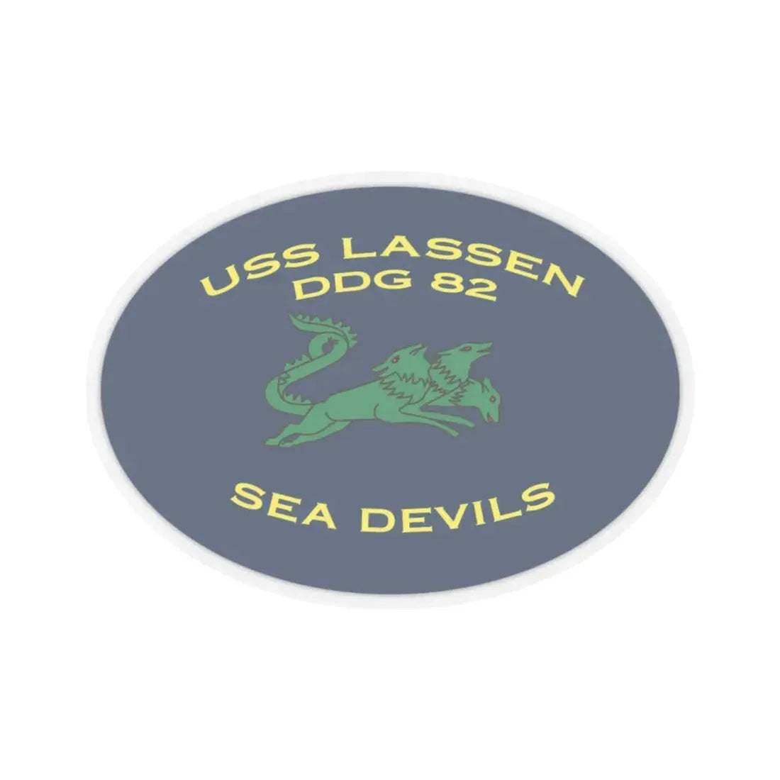 USS Lassen DDG 82 Sea Devils New 2018 (U.S. Navy) STICKER Vinyl Kiss-Cut Decal 6 Inch Transparent - The Sticker Space