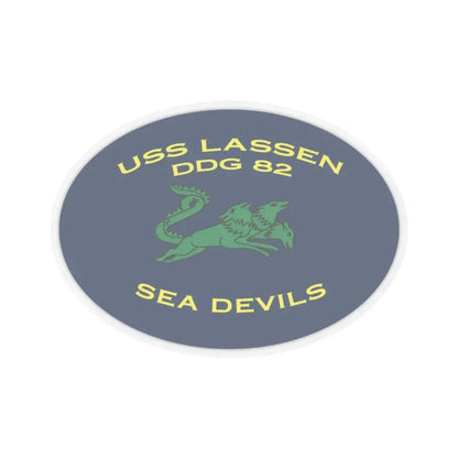 USS Lassen DDG 82 Sea Devils New 2018 (U.S. Navy) STICKER Vinyl Kiss-Cut Decal 6 Inch Transparent - The Sticker Space