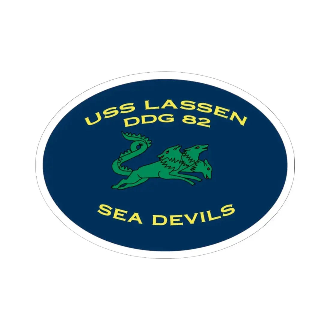 USS Lassen DDG 82 Sea Devils New 2018 (U.S. Navy) STICKER Vinyl Kiss-Cut Decal 6 Inch White - The Sticker Space