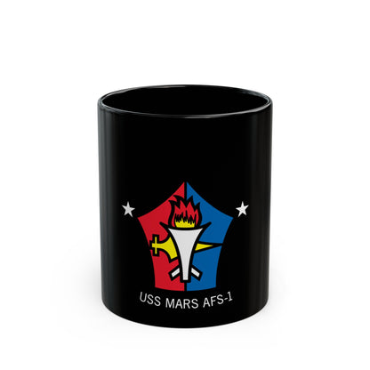 USS Mars AFS 1 (U.S. Navy) Black Coffee Mug-11oz-The Sticker Space