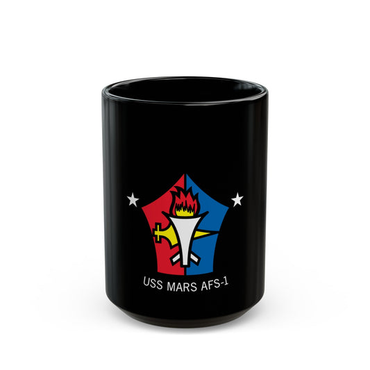 USS Mars AFS 1 (U.S. Navy) Black Coffee Mug-15oz-The Sticker Space