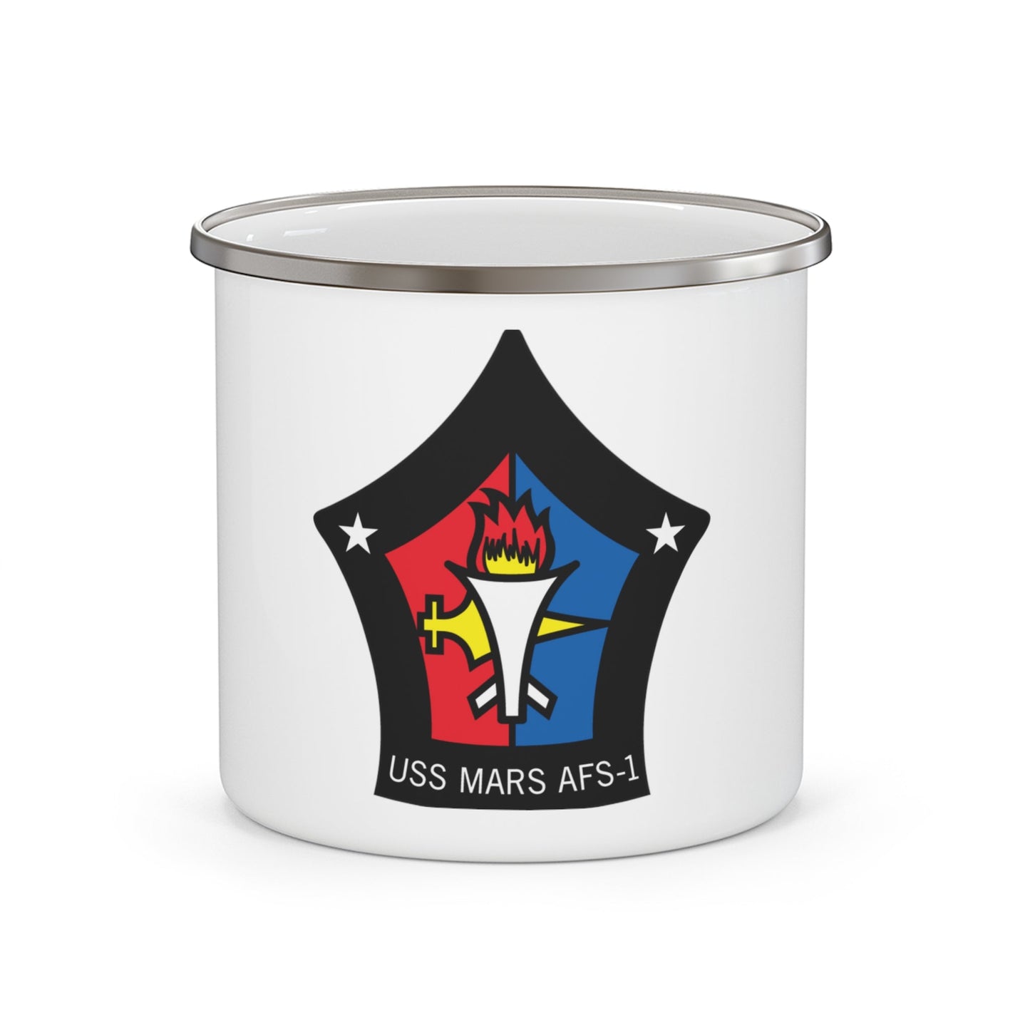 USS Mars AFS 1 (U.S. Navy) Enamel Mug 12oz-12oz-The Sticker Space