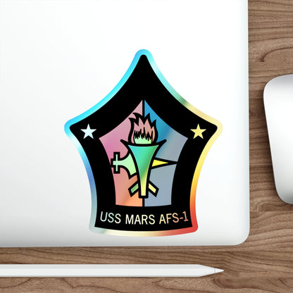 USS Mars AFS 1 (U.S. Navy) Holographic STICKER Die-Cut Vinyl Decal-The Sticker Space