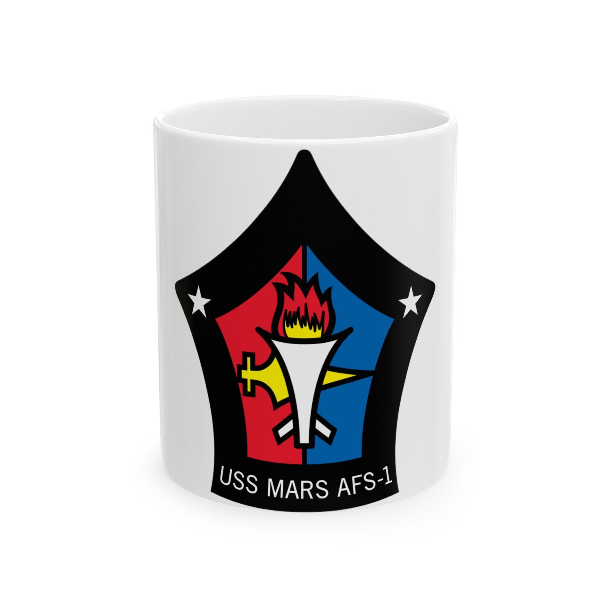 USS Mars AFS 1 (U.S. Navy) White Coffee Mug-11oz-The Sticker Space