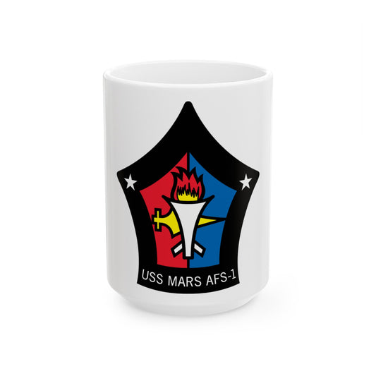 USS Mars AFS 1 (U.S. Navy) White Coffee Mug-15oz-The Sticker Space