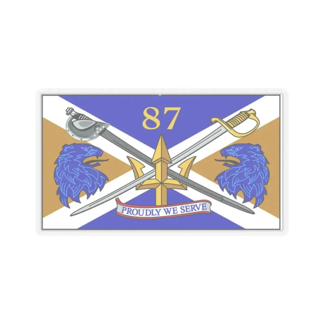 USS Mason DDG 87 Battle Flag (U.S. Navy) STICKER Vinyl Kiss-Cut Decal 2 Inch Transparent - The Sticker Space