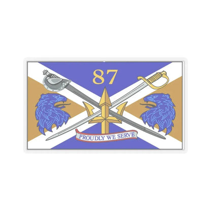 USS Mason DDG 87 Battle Flag (U.S. Navy) STICKER Vinyl Kiss-Cut Decal 4 Inch Transparent - The Sticker Space