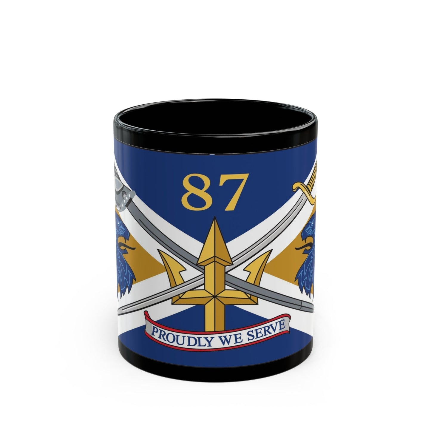 USS Mason DDG 87 Battle Flag. (U.S. Navy) Black Coffee Mug-11oz-The Sticker Space