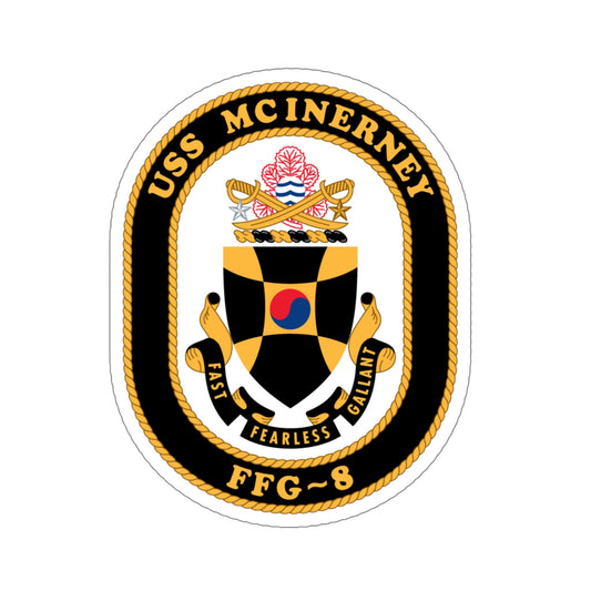 USS McInerney FFG 8 (U.S. Navy) STICKER Vinyl Die-Cut Decal-6 Inch-The Sticker Space