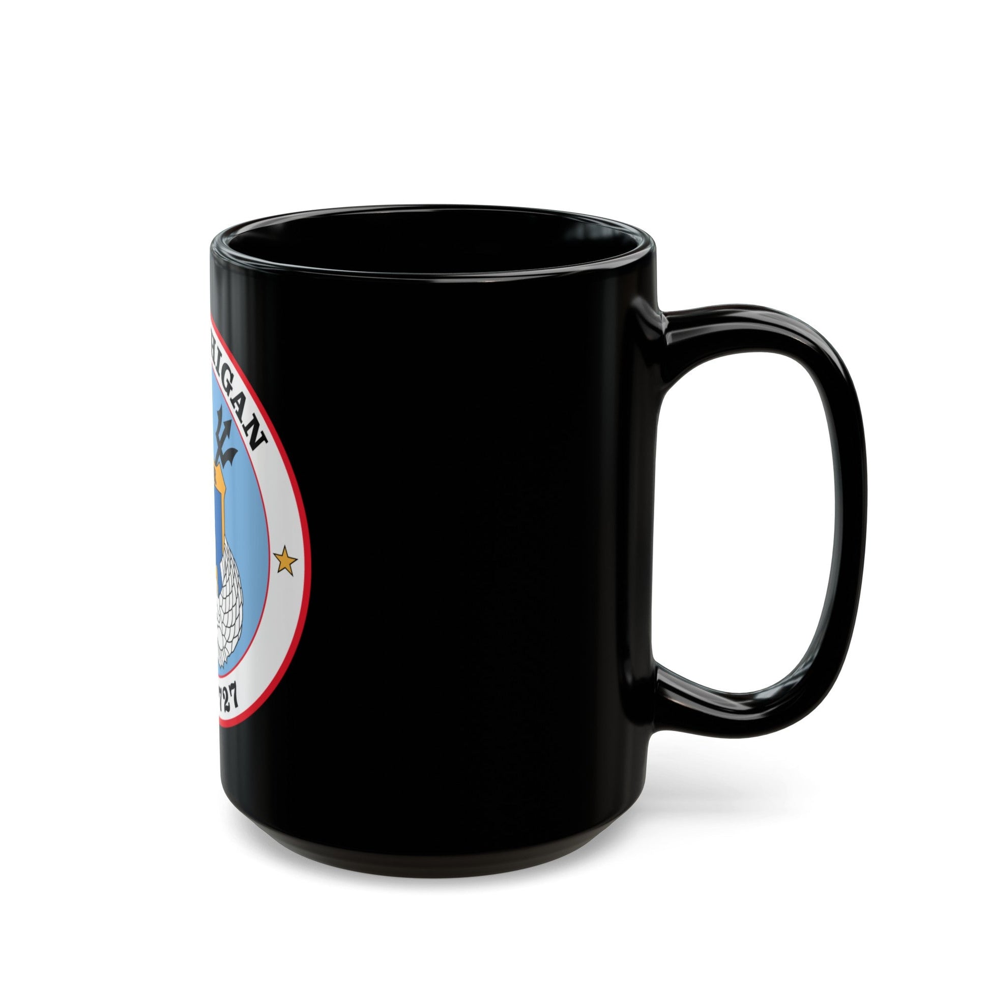 USS Michigan SSBN 727 (U.S. Navy) Black Coffee Mug-The Sticker Space