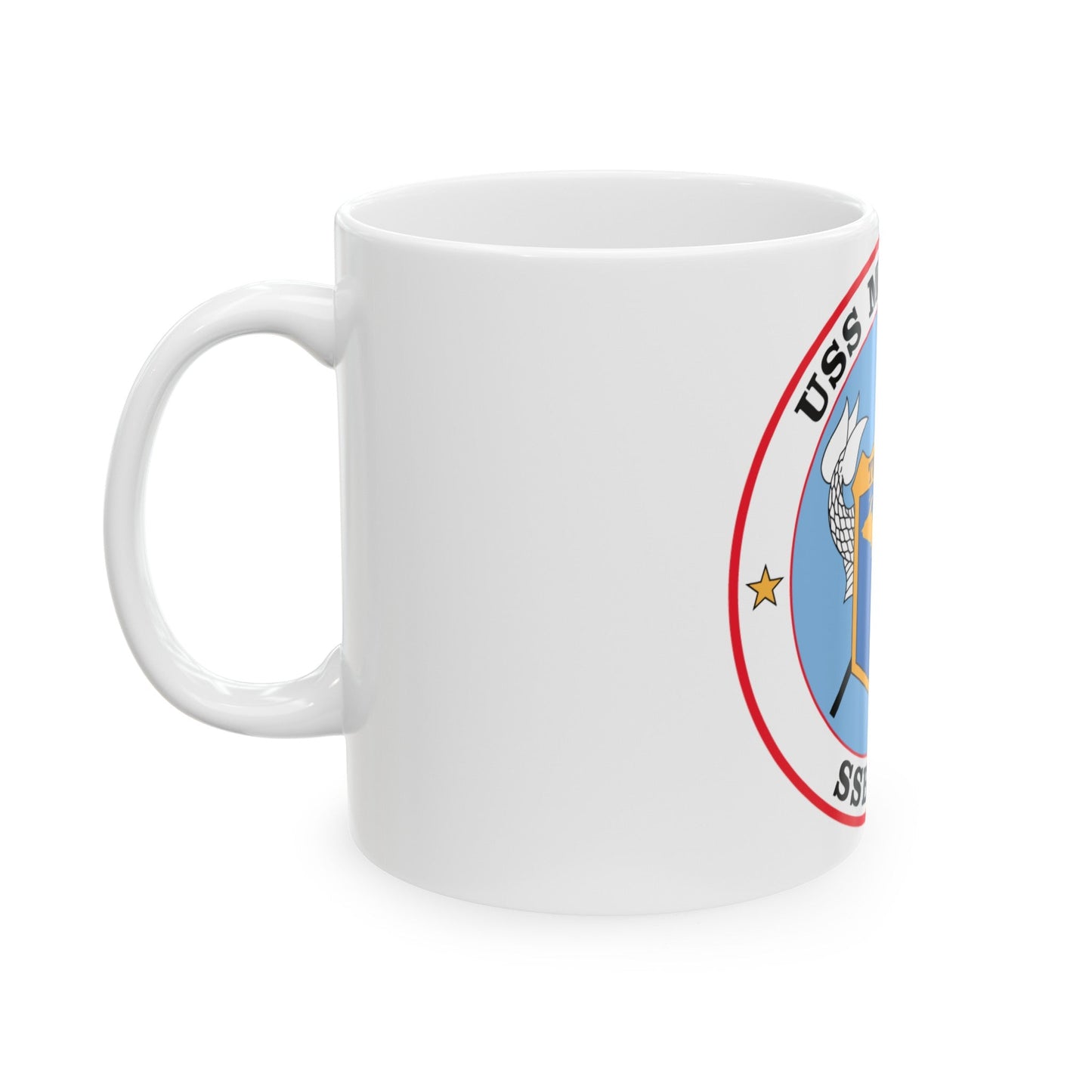 USS Michigan SSBN 727 (U.S. Navy) White Coffee Mug-The Sticker Space