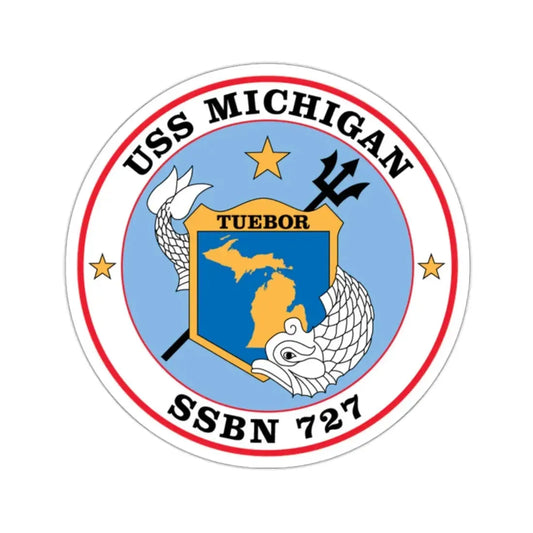 USS Michigan SSBN 727 (U.S. Navy) STICKER Vinyl Kiss-Cut Decal 2 Inch White - The Sticker Space