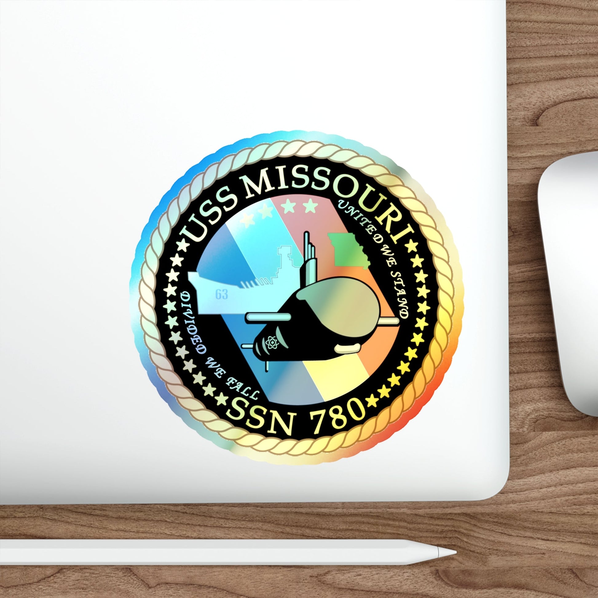 USS Missouri SSN780 (U.S. Navy) Holographic STICKER Die-Cut Vinyl Decal-The Sticker Space