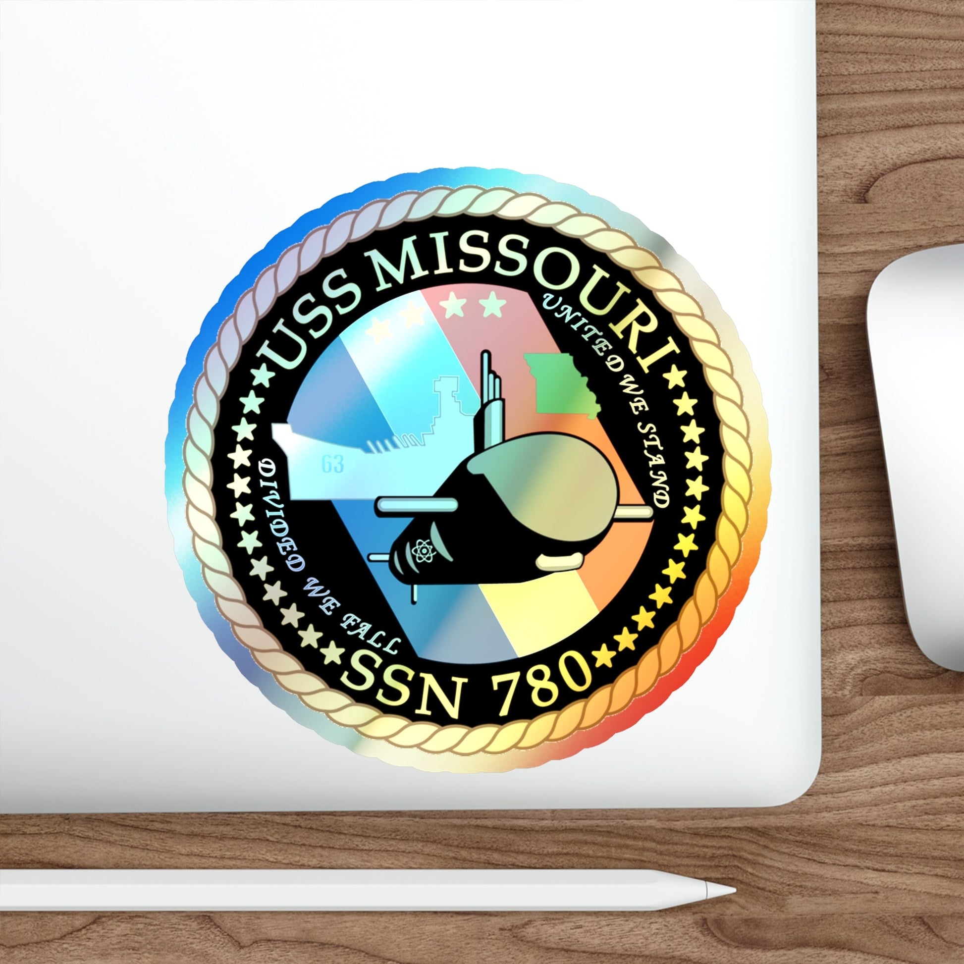 USS Missouri SSN780 (U.S. Navy) Holographic STICKER Die-Cut Vinyl Decal-The Sticker Space