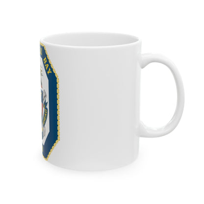 USS Mobile Bay CG 53 Crest (U.S. Navy) White Coffee Mug-The Sticker Space