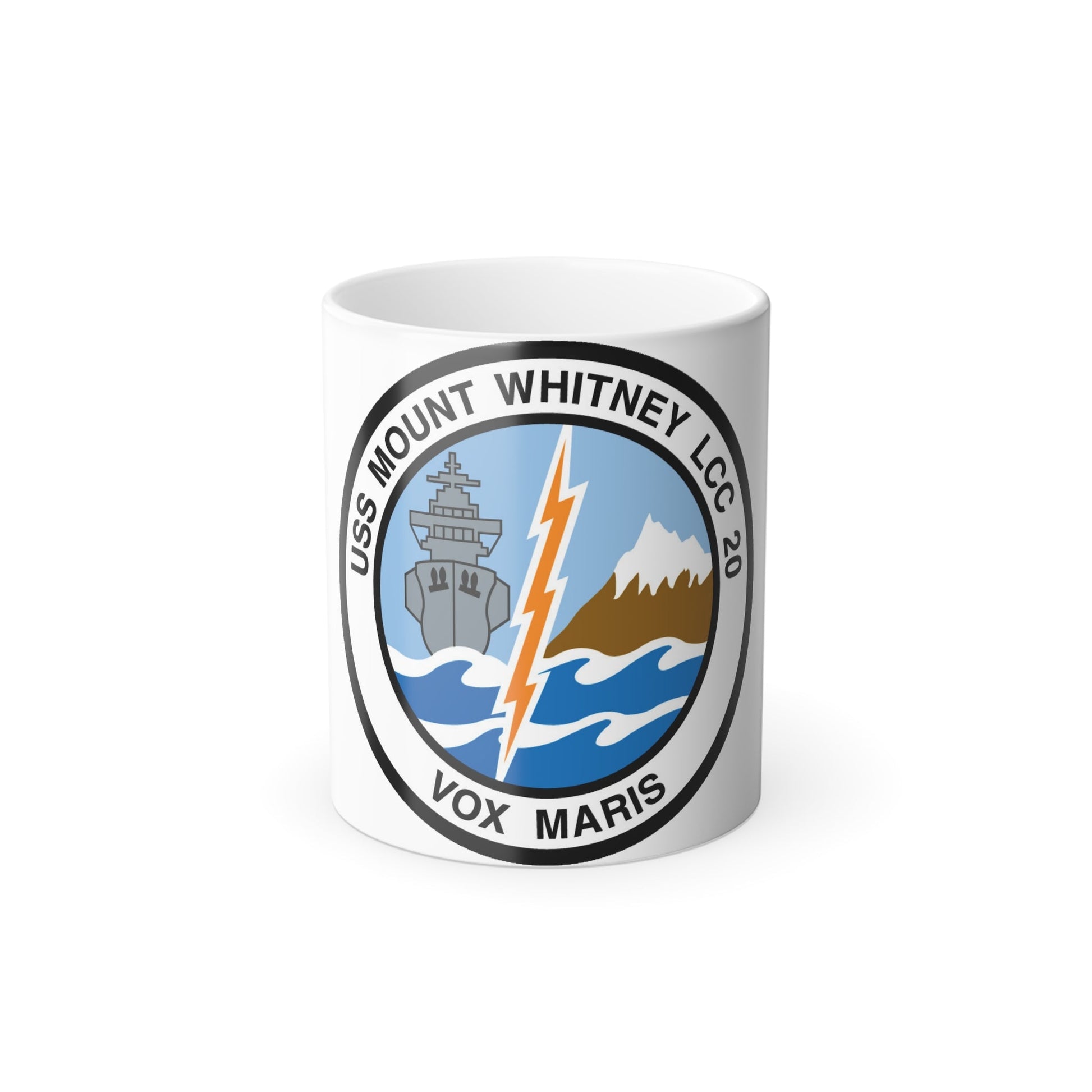 USS Mount Whitney LCC 20 Vox Maris (U.S. Navy) Color Changing Mug 11oz-11oz-The Sticker Space