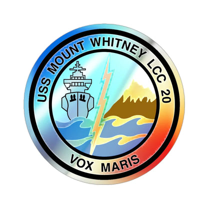 USS Mount Whitney LCC 20 Vox Maris (U.S. Navy) Holographic STICKER Die-Cut Vinyl Decal 2 Inch Holographic - The Sticker Space