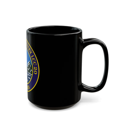 USS Mount Whitney LLC 20 VOX MARIS v2 (U.S. Navy) Black Coffee Mug-The Sticker Space