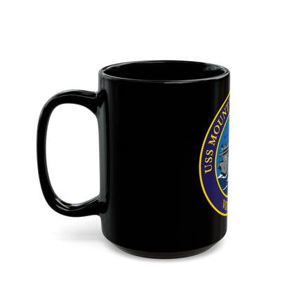 USS Mount Whitney LLC 20 VOX MARIS v2 (U.S. Navy) Black Coffee Mug-The Sticker Space