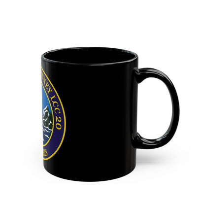 USS Mount Whitney LLC 20 VOX MARIS v2 (U.S. Navy) Black Coffee Mug-The Sticker Space