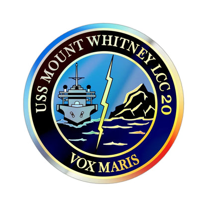 USS Mount Whitney LLC 20 VOX MARIS v2 (U.S. Navy) Holographic STICKER Die-Cut Vinyl Decal 2 Inch Holographic - The Sticker Space