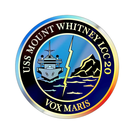 USS Mount Whitney LLC 20 VOX MARIS v2 (U.S. Navy) Holographic STICKER Die-Cut Vinyl Decal 6 Inch Holographic - The Sticker Space