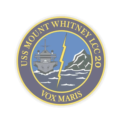 USS Mount Whitney LLC 20 VOX MARIS v2 (U.S. Navy) STICKER Vinyl Kiss-Cut Decal 2 Inch Transparent - The Sticker Space