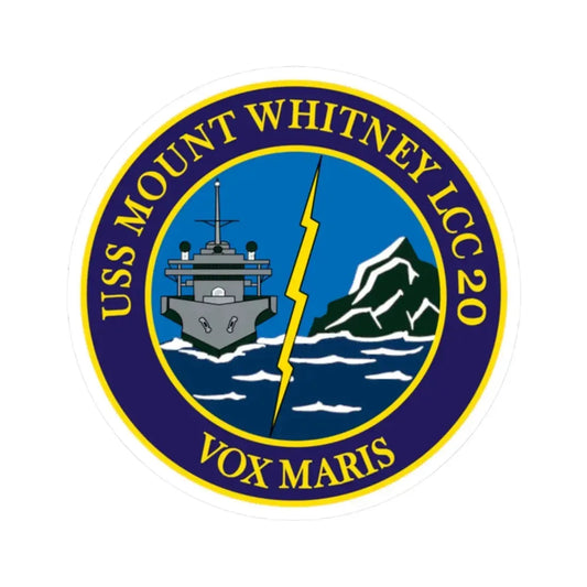 USS Mount Whitney LLC 20 VOX MARIS v2 (U.S. Navy) STICKER Vinyl Kiss-Cut Decal 2 Inch White - The Sticker Space