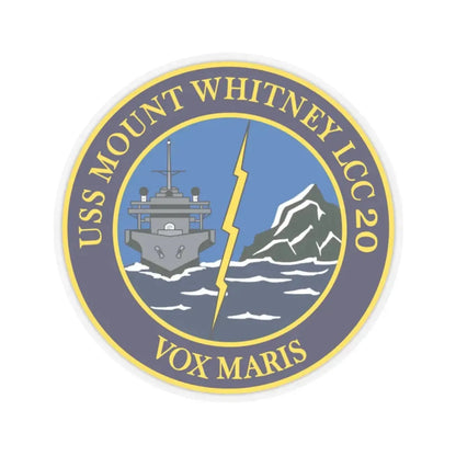 USS Mount Whitney LLC 20 VOX MARIS v2 (U.S. Navy) STICKER Vinyl Kiss-Cut Decal 4 Inch Transparent - The Sticker Space