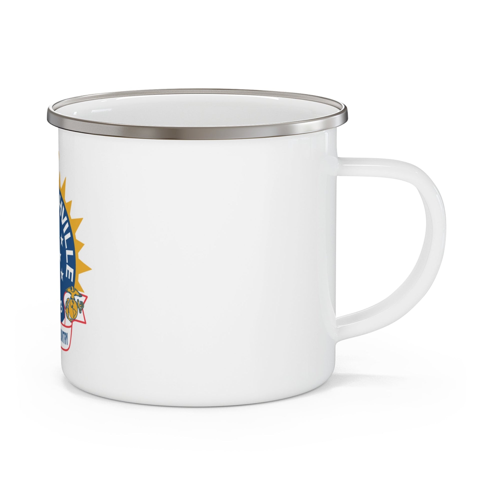 USS Nashille LPD 13 (U.S. Navy) Enamel Mug 12oz-12oz-The Sticker Space