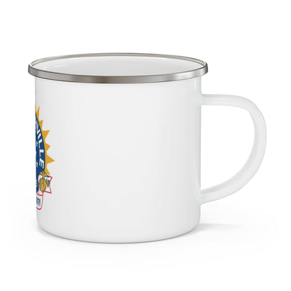 USS Nashille LPD 13 (U.S. Navy) Enamel Mug 12oz-12oz-The Sticker Space