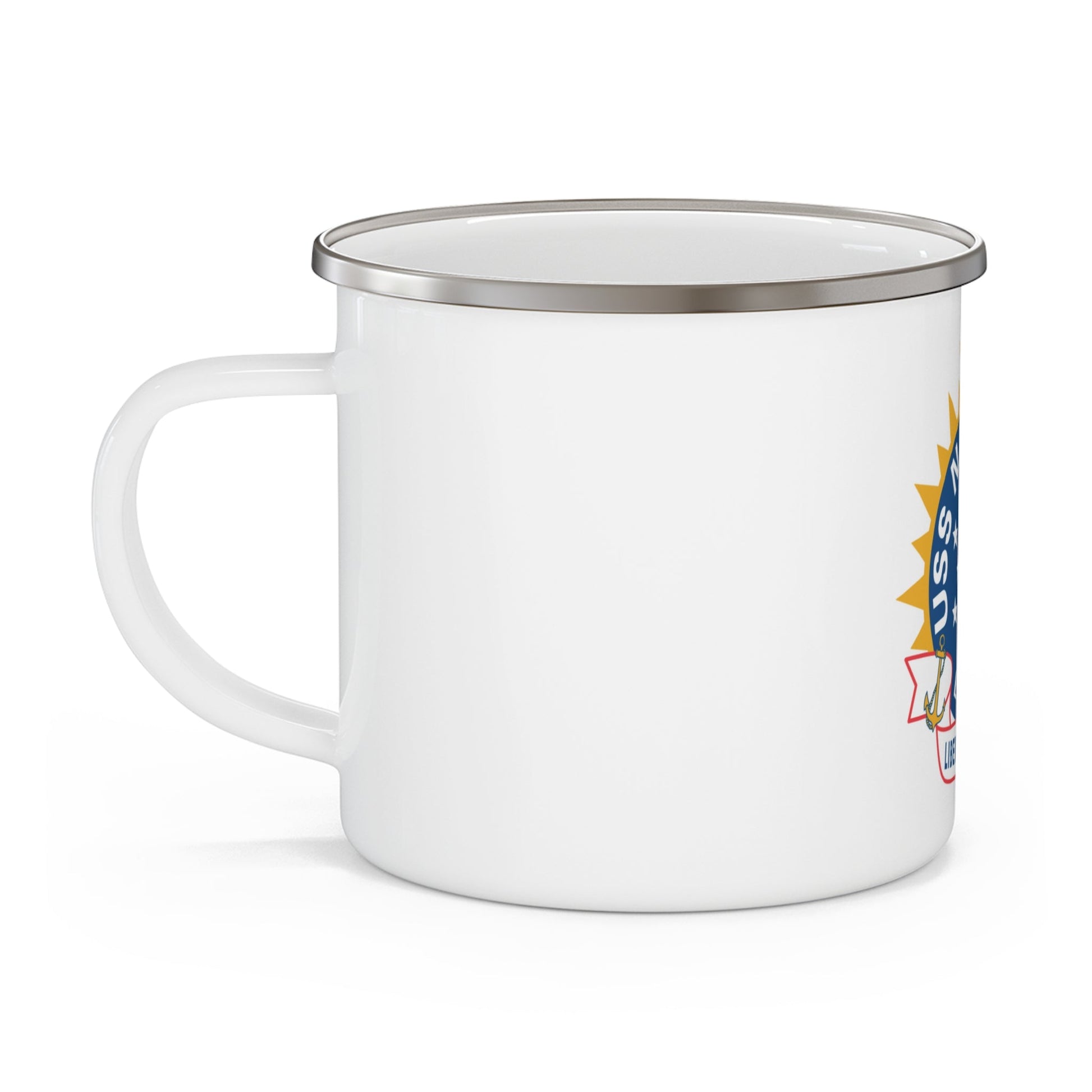 USS Nashille LPD 13 (U.S. Navy) Enamel Mug 12oz-12oz-The Sticker Space