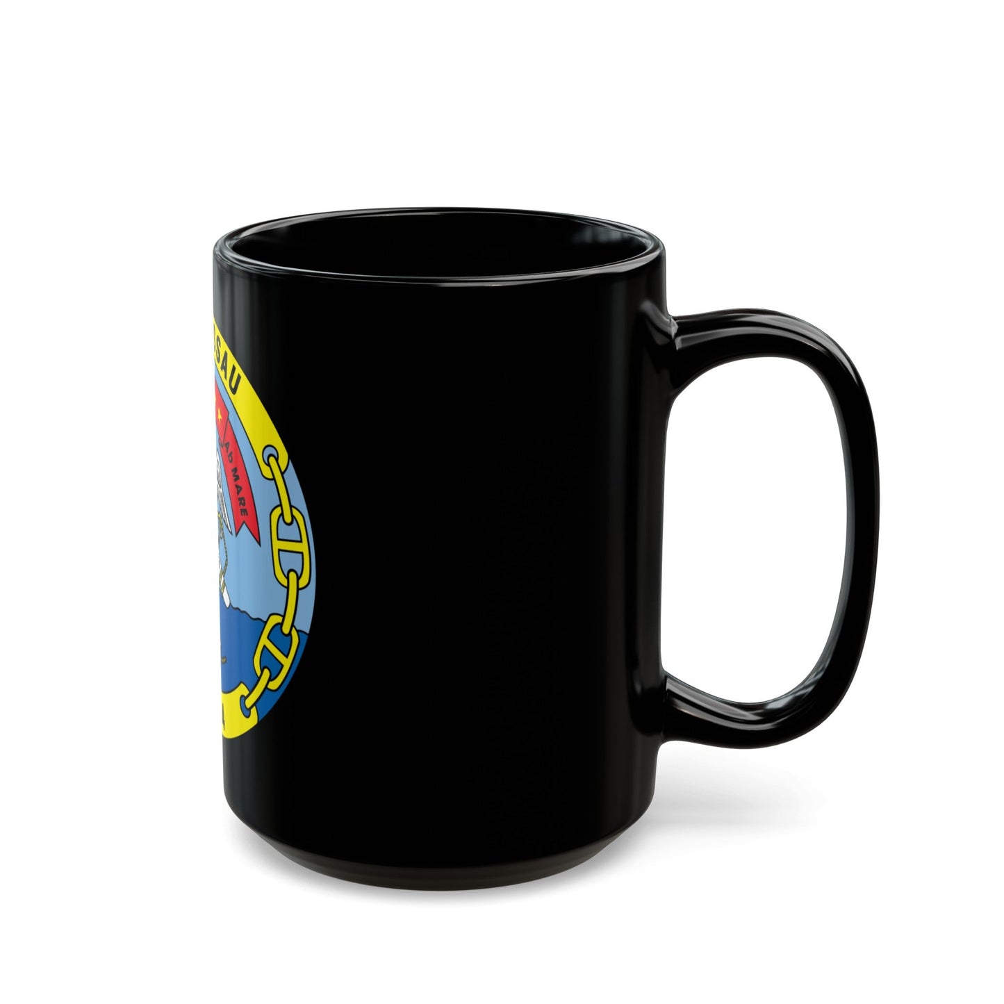 USS Nassau LHA 4 (U.S. Navy) Black Coffee Mug-The Sticker Space