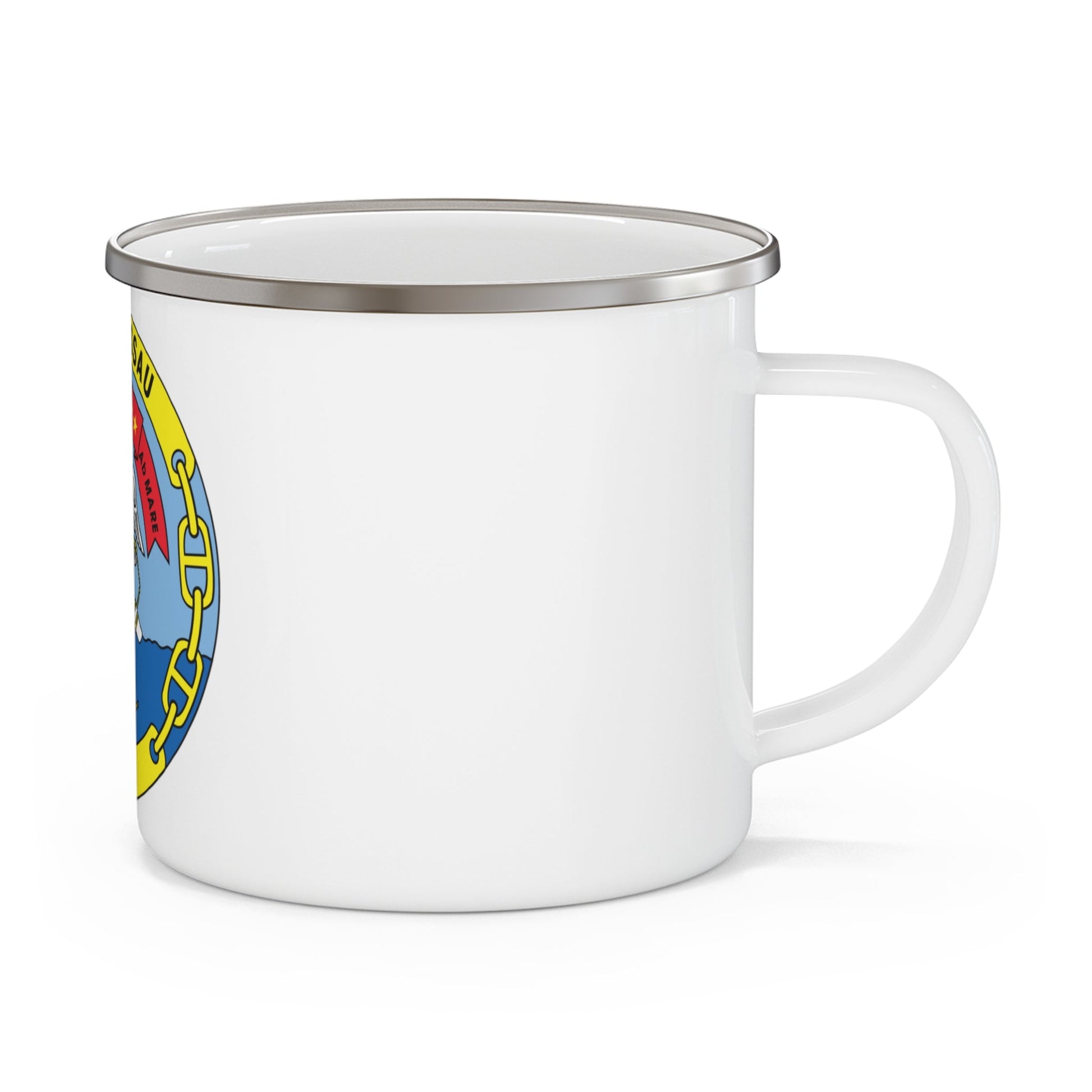 USS Nassau LHA 4 (U.S. Navy) Enamel Mug 12oz-12oz-The Sticker Space