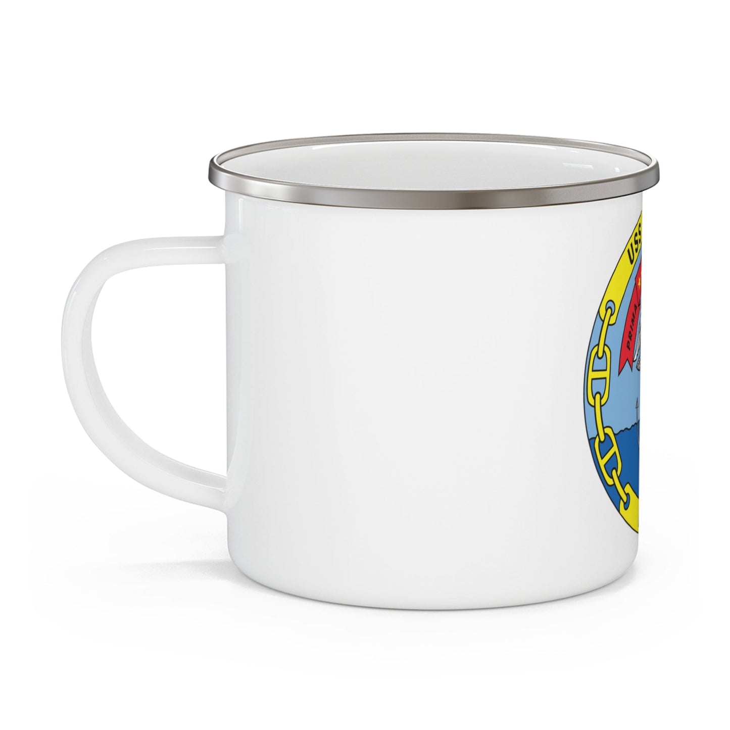 USS Nassau LHA 4 (U.S. Navy) Enamel Mug 12oz-12oz-The Sticker Space