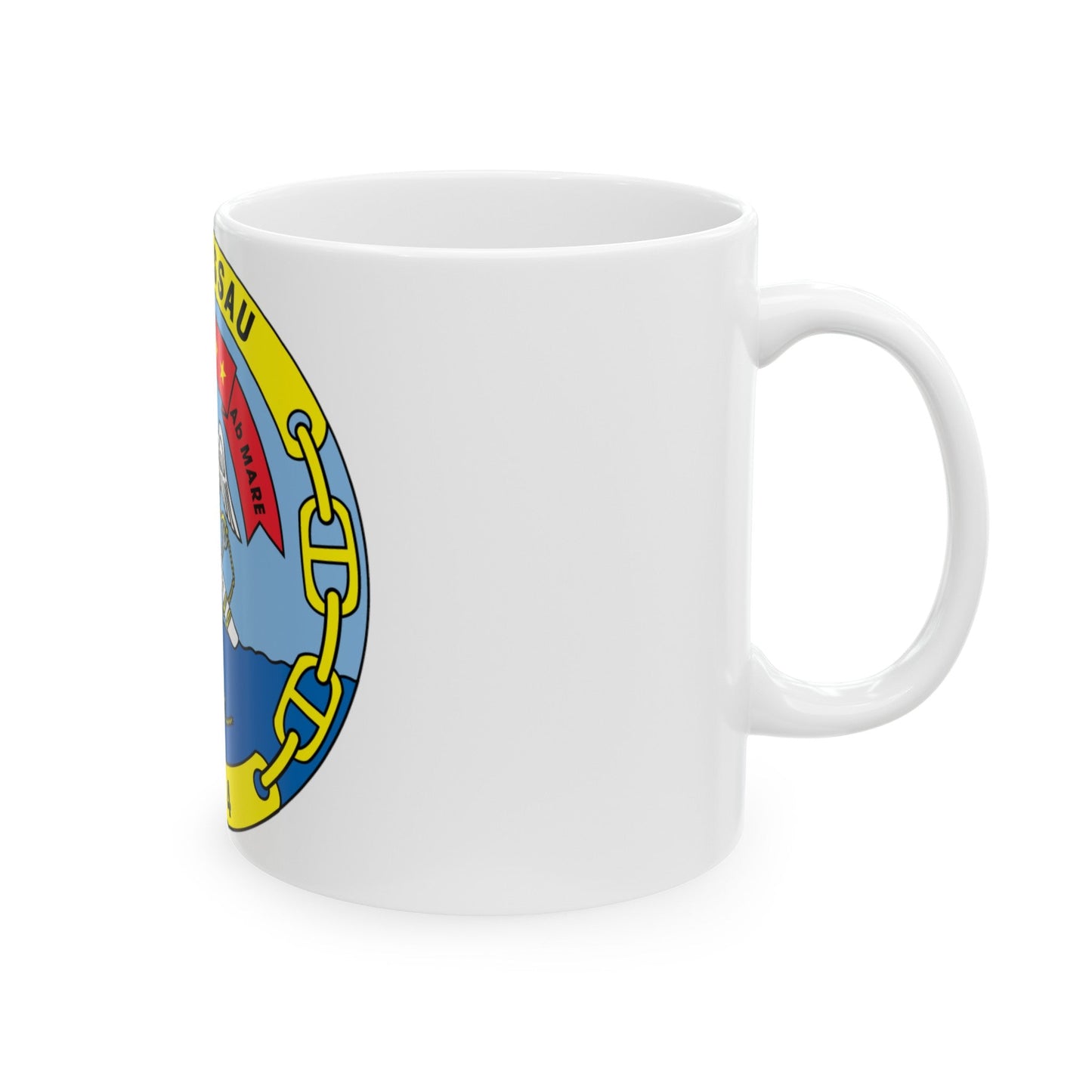 USS Nassau LHA 4 (U.S. Navy) White Coffee Mug-The Sticker Space