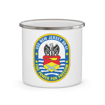 USS New Jersey BB 62 Fire Power For Freedom (U.S. Navy) Enamel Mug 12oz-12oz-The Sticker Space